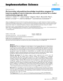 báo cáo khoa học: " An innovative telemedicine knowledge translation program to improve quality of care in intensive care units: protocol for a cluster randomized pragmatic trial"