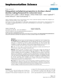 báo cáo khoa học: "  Using patient and physician perspectives to develop a shared decision-making framework for colorectal cancer"