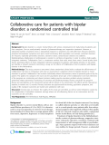 Báo cáo y học: "Open Access  Collaborative care for patients with bipolar disorder: a randomised controlled trial"