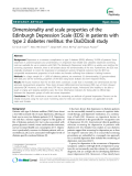 Báo cáo y học: " Dimensionality and scale properties of the Edinburgh Depression Scale (EDS) in patients with type 2 diabetes mellitus: the DiaDDzoB study"