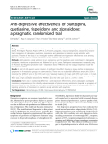 Báo cáo y học: " Anti-depressive effectiveness of olanzapine, quetiapine, risperidone and ziprasidone: a pragmatic, randomized trial"