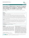 Báo cáo y học: "  Assessment of effectiveness measures in patients with schizophrenia initiated on risperidone longacting therapy: the SOURCE study results"