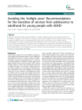 Báo cáo y học: "  Avoiding the ‘twilight zone’: Recommendations for the transition of services from adolescence to adulthood for young people with ADHD"