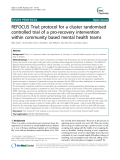 Báo cáo y học: REFOCUS Trial: protocol for a cluster randomised controlled trial of a pro-recovery intervention within community based mental health teams