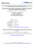 Báo cáo y học: " Reduced peak oxygen uptake and implications for cardiovascular health and quality of life in patients with schizophrenia"