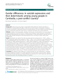 Báo cáo y học: "Gender differences in suicidal expressions and their determinants among young people in Cambodia, a post-conflict country"