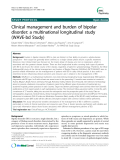 Báo cáo y học: " Clinical management and burden of bipolar disorder: a multinational longitudinal study (WAVE-bd Study)"