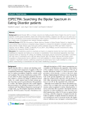 Báo cáo y học: " ESPECTRA: Searching the Bipolar Spectrum in Eating Disorder patients"