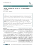 Báo cáo y học: " There has been a lack of investigation into the spatial distribution and clustering of suicide in Australia, where the population density is lower than "