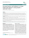 Báo cáo y học: "  Perceived barriers and facilitators to mental health help-seeking in young people: a systematic review"