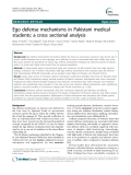 Báo cáo y học: "  Ego defense mechanisms in Pakistani medical students: a cross sectional analysis"