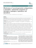 Báo cáo y học: "  Effectiveness of second-generation antipsychotics: a naturalistic, randomized comparison of olanzapine, quetiapine, risperidone, and ziprasidone"