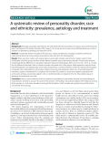 Báo cáo y học: " A systematic review of personality disorder, race and ethnicity: prevalence, aetiology and treatment"