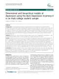 Báo cáo y học: " Dimensional and hierarchical models of depression using the Beck Depression Inventory-II in an Arab college student sample"