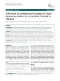 Báo cáo y học: " Adherence to antidepressant therapy for major depressive patients in a psychiatric hospital in Thailand, "