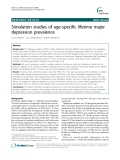 Báo cáo y học: "Simulation studies of age-specific lifetime major depression prevalence"