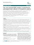 Báo cáo y học: " The cross-sectional GRAS sample: A comprehensive phenotypical data collection of schizophrenic patients"