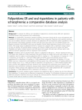 Báo cáo y học: "  Paliperidone ER and oral risperidone in patients with schizophrenia: a comparative database analysis"