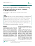 Báo cáo y học: "  Psychometric properties of the Chinese craving beliefs questionnaire for heroin abusers in methadone treatment"