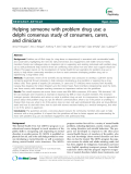 Báo cáo y học: "  Helping someone with problem drug use: a delphi consensus study of consumers, carers, and clinicians"