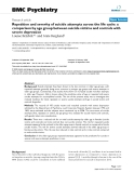 Báo cáo y học: " Repetition and severity of suicide attempts across the life cycle: a comparison by age group between suicide victims and controls with severe depression"