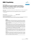 Báo cáo y học: " The Self-Assessment Scale of Cognitive Complaints in Schizophrenia: A validation study in Tunisian population"