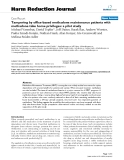 báo cáo khoa học: "   Tampering by office-based methadone maintenance patients with methadone take home privileges: a pilot study"