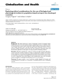 báo cáo khoa học: "   Exploring ethical considerations for the use of biological and physiological markers in population-based surveys in less developed countries"