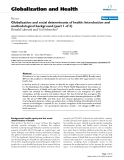 báo cáo khoa học: "  Globalization and social determinants of health: Introduction and methodological background (part 1 of 3)"