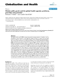 báo cáo khoa học: "   Global public goods and the global health agenda: problems, priorities and potential"