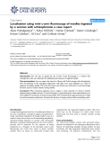 Báo cáo y học: " Localisation using mini c-arm fluoroscopy of needles ingested by a woman with schizophrenia: a case report"