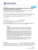 Báo cáo y học: "Paradoxical response during antituberculous therapy in a patient discontinuing infliximab: a case report"