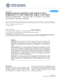 Báo cáo y học: "Malignant pleural mesothelioma with long-term tumor disappearance of a local relapse after surgery: a case report"