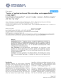 Báo cáo y học: "Torsion of parietal-peritoneal fat mimicking acute appendicitis: a case report"