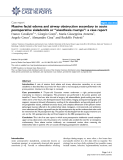 Báo cáo y học: "Massive facial edema and airway obstruction secondary to acute postoperative sialadenitis or “anesthesia "