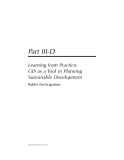 GIS for SUSTAINABLE DEVELOPMENT - PART 3D