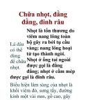 Chữa nhọt, đằng đằng, đinh râu