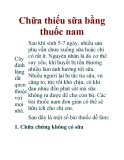 Chữa thiếu sữa bằng thuốc nam