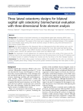 báo cáo khoa học: "  Three lateral osteotomy designs for bilateral sagittal split osteotomy: biomechanical evaluation with three-dimensional finite element analysis"