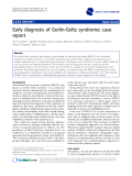 báo cáo khoa học: " Early diagnosis of Gorlin-Goltz syndrome: case report"