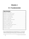 Module 1 C++ FundamentalsTable of ContentsCRITICAL SKILL 1.1: A Brief History of C++