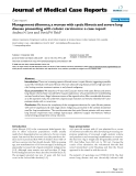 Báo cáo y học: "Management dilemma; a woman with cystic fibrosis and severe lung disease presenting with colonic carcinoma: a case report"