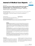 Báo cáo y học: "A rare case of term viable secondary abdominal pregnancy following rupture of a rudimentary horn: a case report"