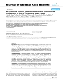 Báo cáo y học: "Rectal mucosal prolapse syndrome as an unusual gastrointestinal manifestation of Sjögren's syndrome: a case report"