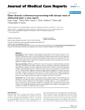 Báo cáo y học: "Giant thoracic schwannoma presenting with abrupt onset of abdominal pain: a case report"