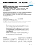 Báo cáo y học: "Radiation recall dermatitis with soft tissue necrosis following pemetrexed therapy: a case report"