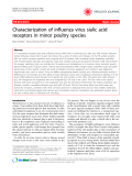 Báo cáo y học: "  Characterization of influenza virus sialic acid receptors in minor poultry species"