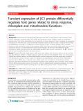 Báo cáo y học: " Transient expression of bC1 protein differentially regulates host genes related to stress response, chloroplast and mitochondrial functions"