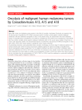 Báo cáo y học: " Oncolysis of malignant human melanoma tumors by Coxsackieviruses A13, A15 and A18"