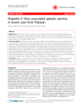 Báo cáo y học: "  Hepatitis G Virus associated aplastic anemia: A recent case from Pakistan"